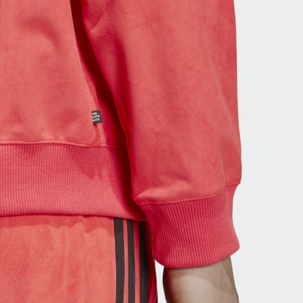 Veste De Survêtement En Peluche Adidas Adicolor Classics Rouge