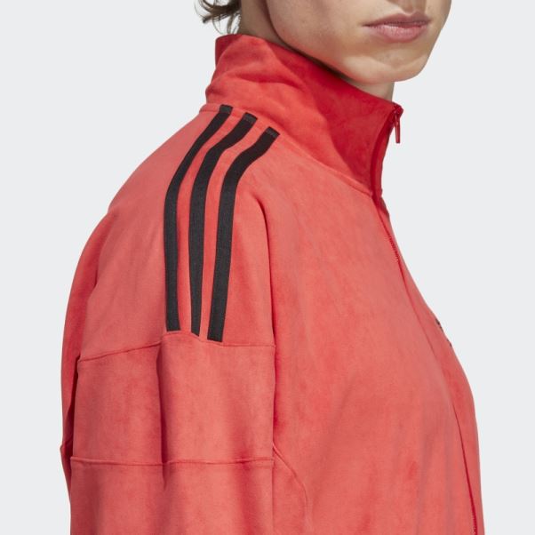 Veste De Survêtement En Peluche Adidas Adicolor Classics Rouge