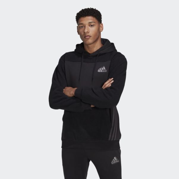 Sweat à Capuche Adidas Essentials Holiday Pack Noir