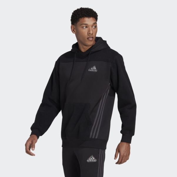 Sweat à Capuche Adidas Essentials Holiday Pack Noir