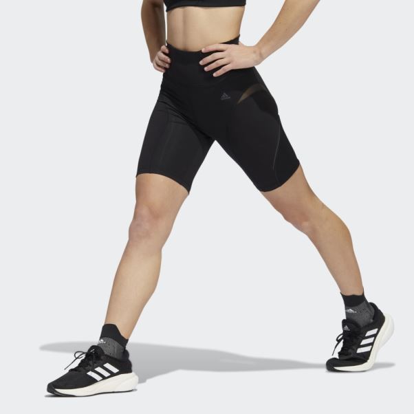 Legging Court D'entraînement Adidas Sur Mesure Hiit 45 Seconds Noir