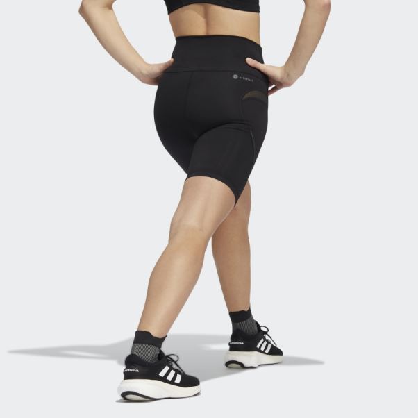 Legging Court D'entraînement Adidas Sur Mesure Hiit 45 Seconds Noir