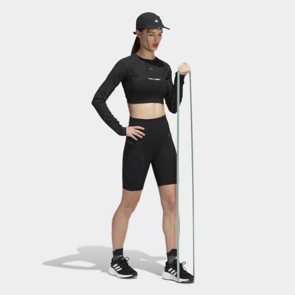 Legging Court D'entraînement Adidas Sur Mesure Hiit 45 Seconds Noir
