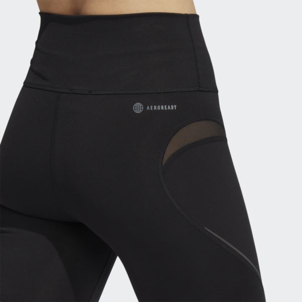 Legging Court D'entraînement Adidas Sur Mesure Hiit 45 Seconds Noir