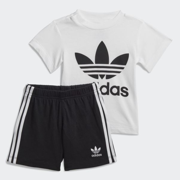 Adidas Trèfle Short Tee Set Noir Fashion