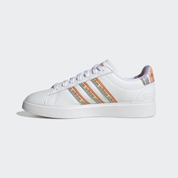 Adidas Grand Court Cloudfoam Lifestyle Court Confort Chaussures Rouge Luxuriant