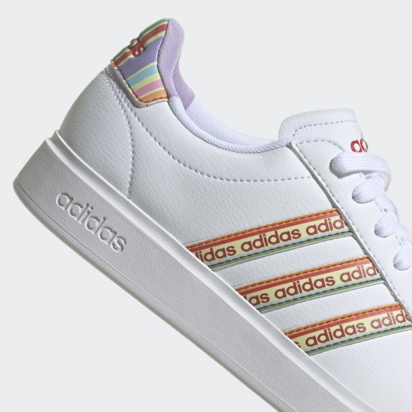 Adidas Grand Court Cloudfoam Lifestyle Court Confort Chaussures Rouge Luxuriant