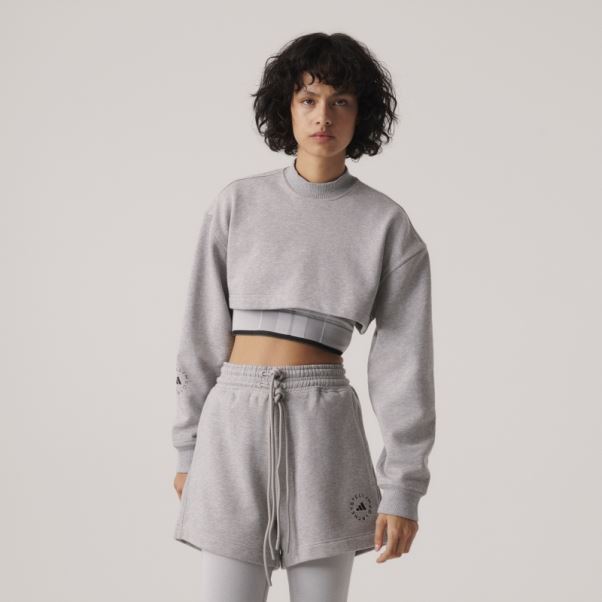 Sweat Court Adidas By Stella Mccartney Truecasuals Gris Moyen