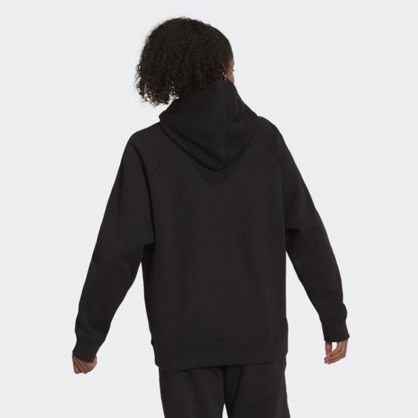 Tout Szn Polaire Boyfriend Sweat à Capuche Noir Adidas