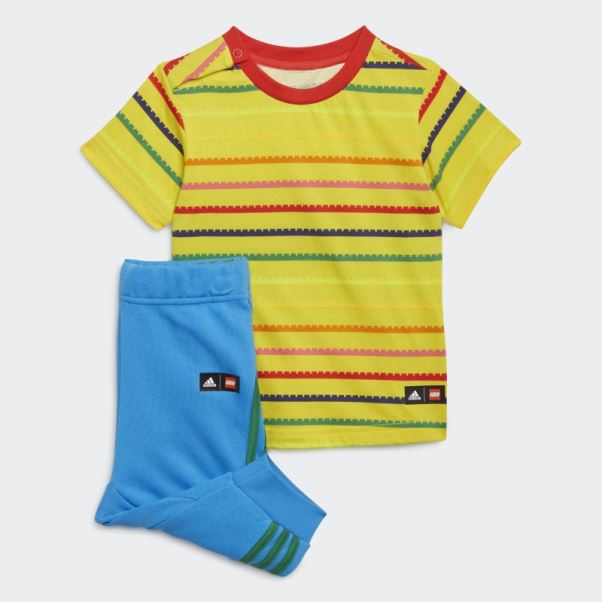 Ensemble T-shirt Et Pantalon 3/4 Adidas X Classic Lego Jaune