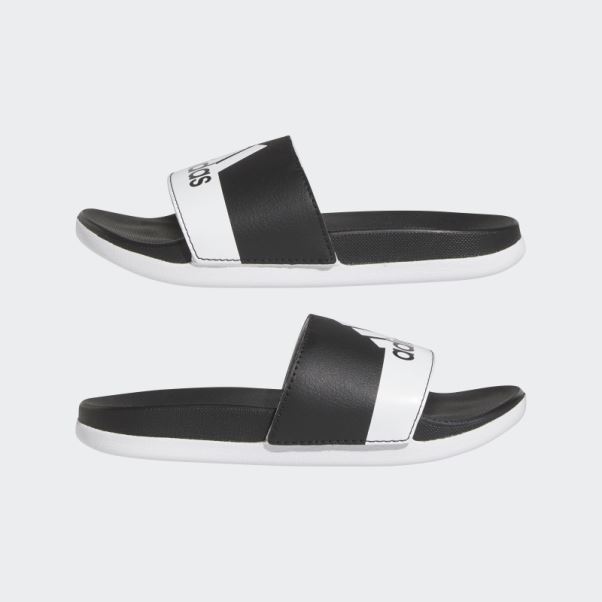 Adidas Adilette Comfort Slides Noir/blanc