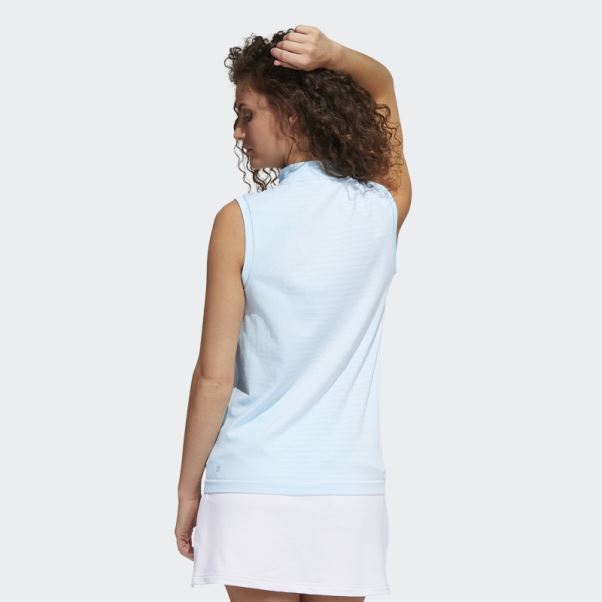 Polo Sans Manches Adidas Primeknit Bleu
