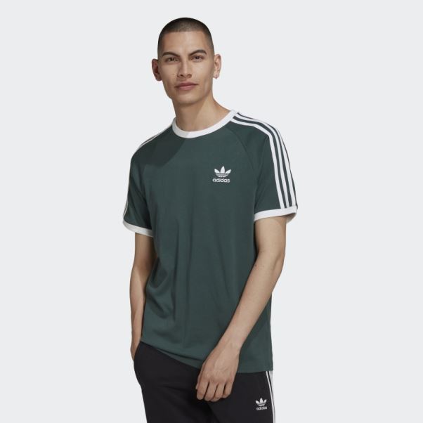 Adidas Adicolor Classics 3-stripes Tee Vert Minéral