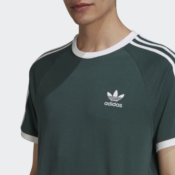 Adidas Adicolor Classics 3-stripes Tee Vert Minéral