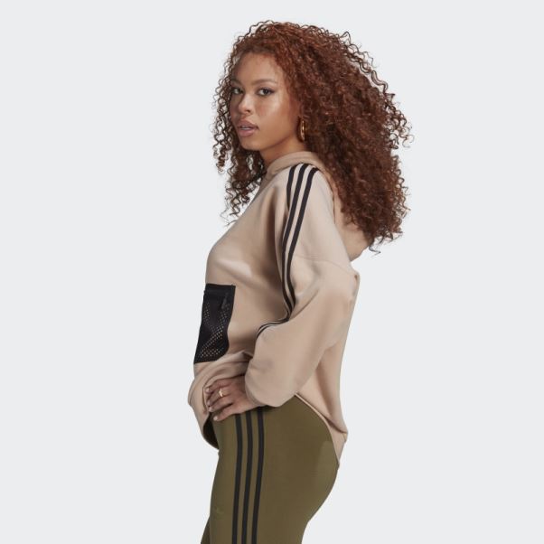Adidas Sweat à Capuche Cendre Perle