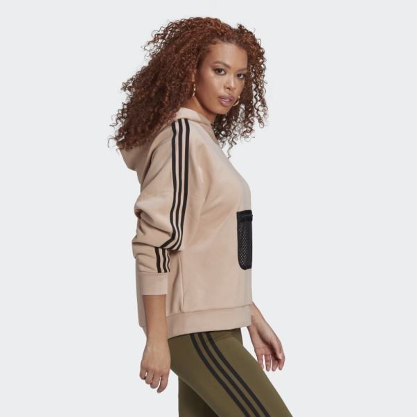 Adidas Sweat à Capuche Cendre Perle
