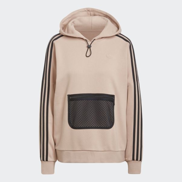 Adidas Sweat à Capuche Cendre Perle