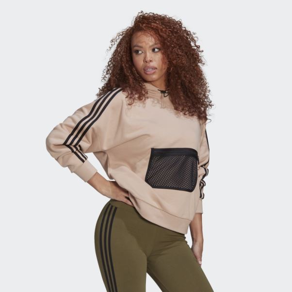 Adidas Sweat à Capuche Cendre Perle