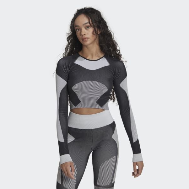 Adidas By Stella Mccartney Truestrength Yoga Crop Top Mode Noir