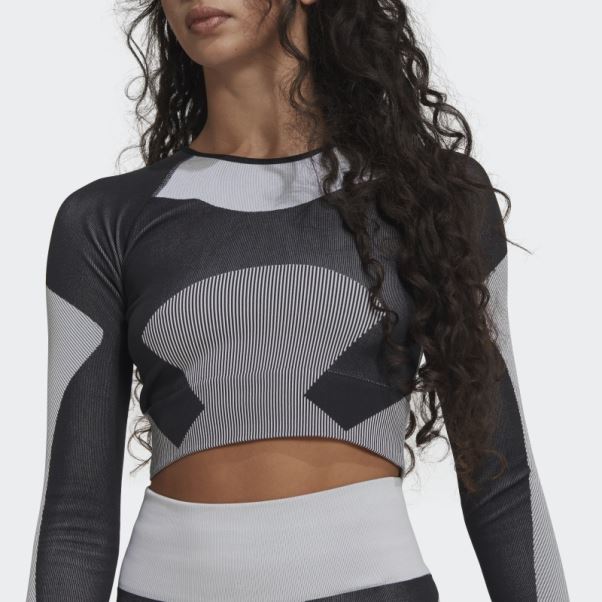 Adidas By Stella Mccartney Truestrength Yoga Crop Top Mode Noir