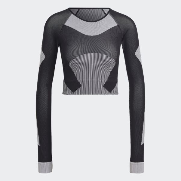 Adidas By Stella Mccartney Truestrength Yoga Crop Top Mode Noir