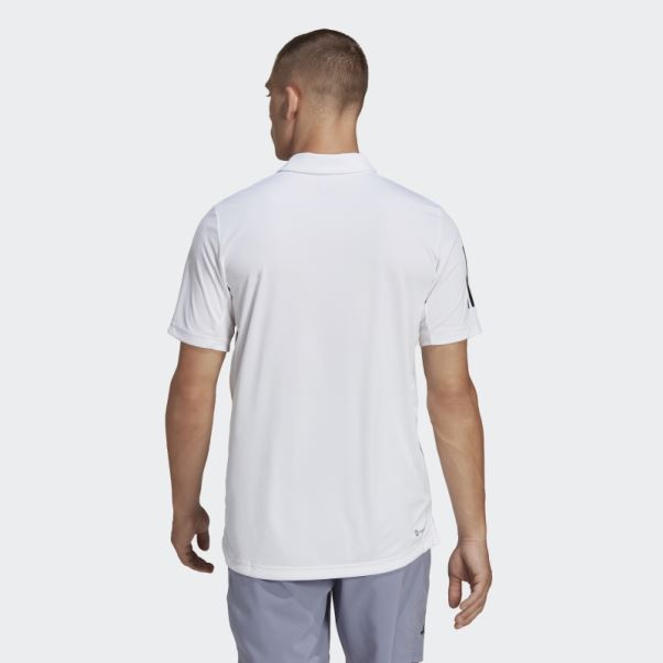 Polo De Tennis Adidas Club 3 Bandes Blanc