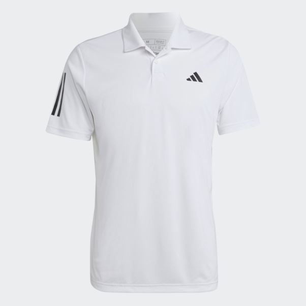 Polo De Tennis Adidas Club 3 Bandes Blanc