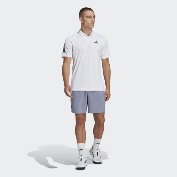 Polo De Tennis Adidas Club 3 Bandes Blanc