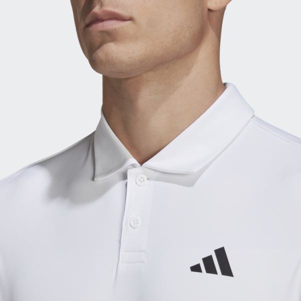 Polo De Tennis Adidas Club 3 Bandes Blanc