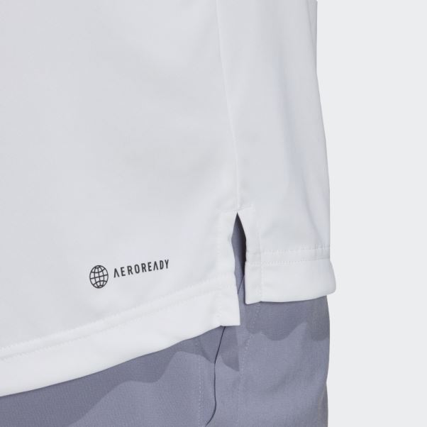 Polo De Tennis Adidas Club 3 Bandes Blanc
