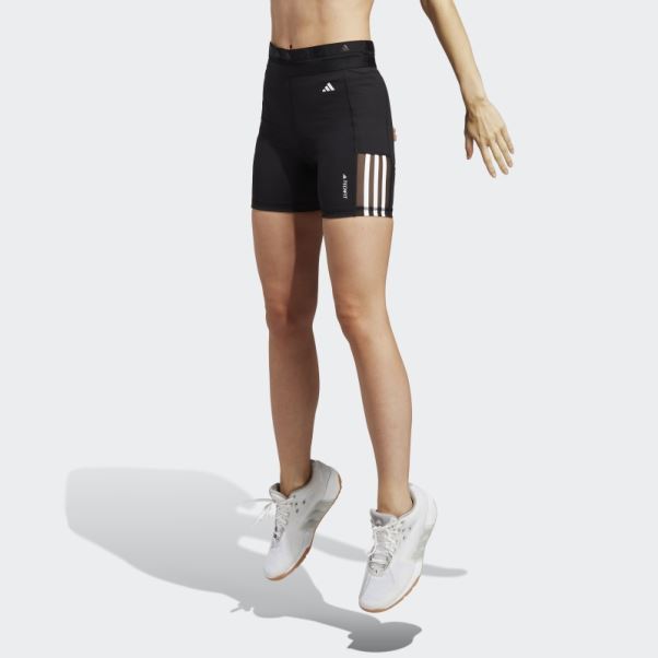 Legging Court Adidas Techfit Hyperglam 5 Pouces Noir