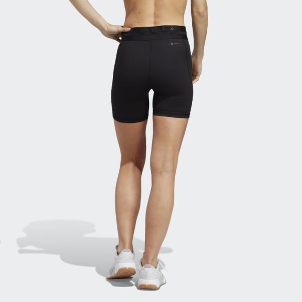 Legging Court Adidas Techfit Hyperglam 5 Pouces Noir