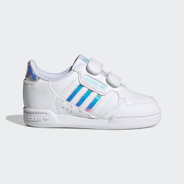 Chaussures Adidas Continental 80 Stripes Blanches