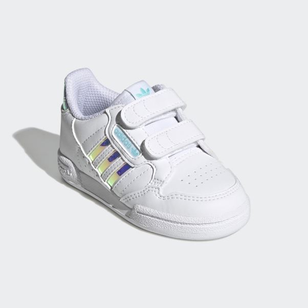 Chaussures Adidas Continental 80 Stripes Blanches