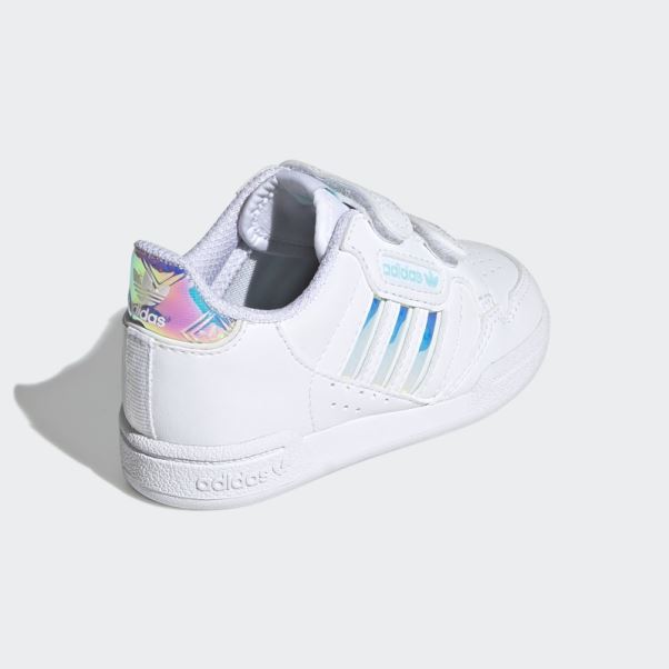 Chaussures Adidas Continental 80 Stripes Blanches