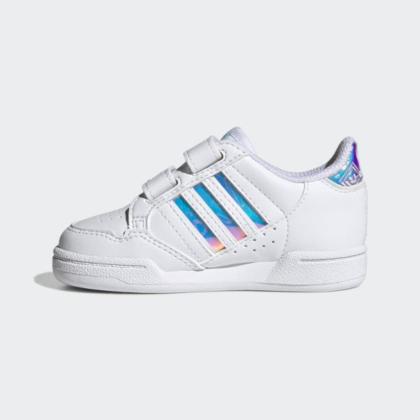 Chaussures Adidas Continental 80 Stripes Blanches
