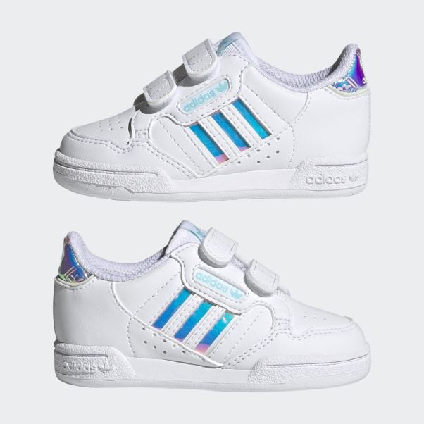 Chaussures Adidas Continental 80 Stripes Blanches