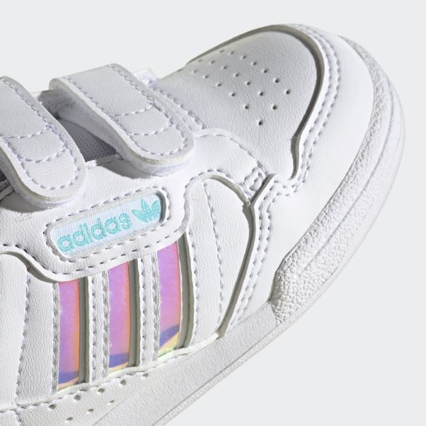 Chaussures Adidas Continental 80 Stripes Blanches