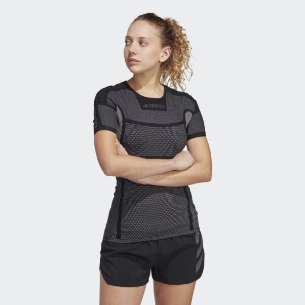 T-shirt à Manches Courtes Adidas Terrex Drynamo Noir