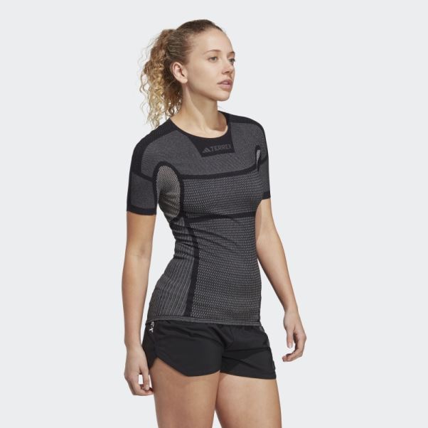 T-shirt à Manches Courtes Adidas Terrex Drynamo Noir