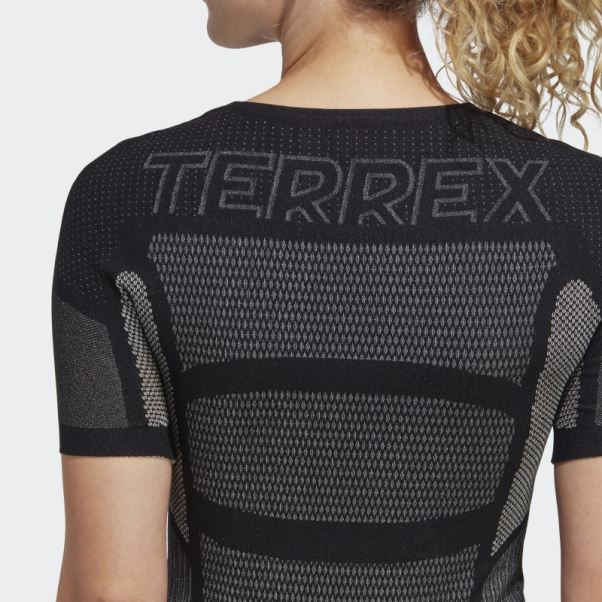 T-shirt à Manches Courtes Adidas Terrex Drynamo Noir