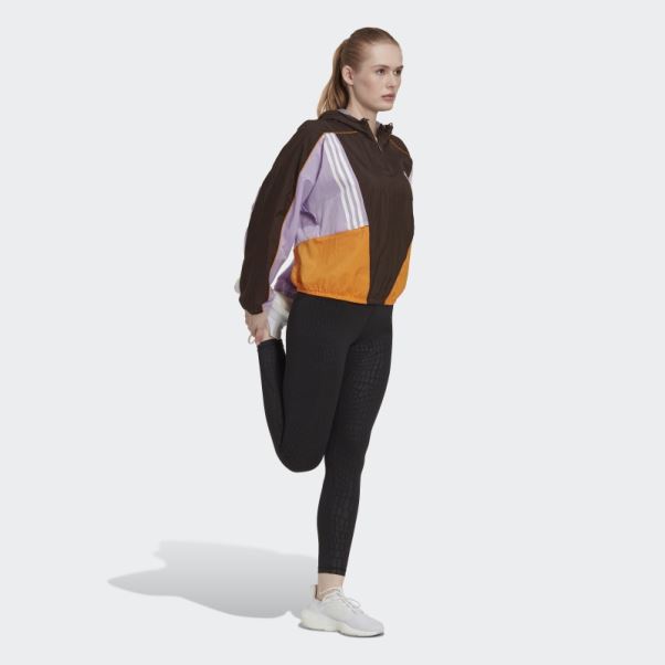 Adidas Sweat à Capuche Hyperglam Marron Foncé
