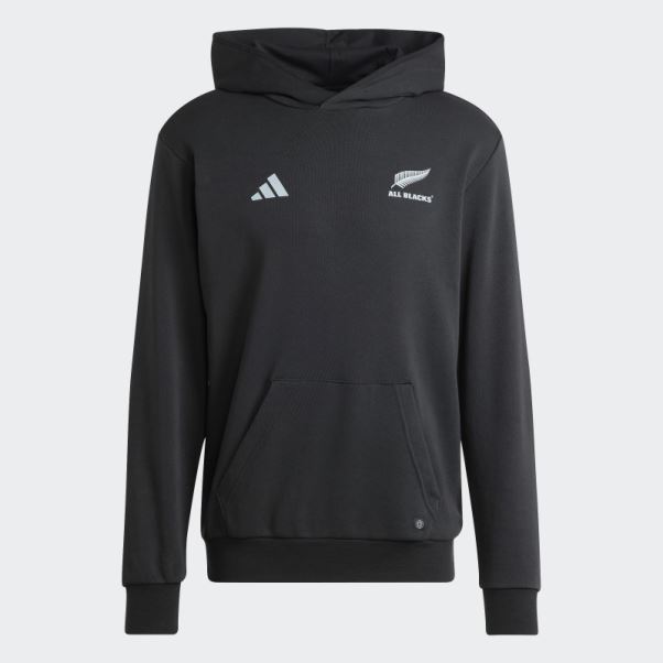 Sweat à Capuche Supporters Rugby All Blacks Adidas Noir