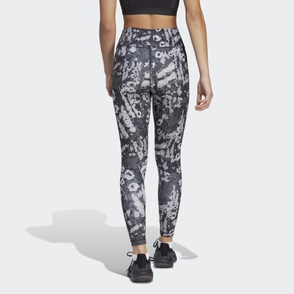 Train Essentials Legging Taille Haute Imprimé 7/8 Adidas Mgh Solid Grey