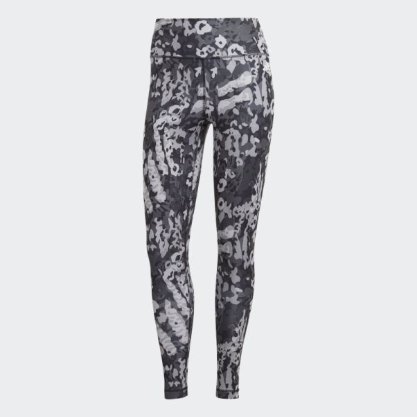 Train Essentials Legging Taille Haute Imprimé 7/8 Adidas Mgh Solid Grey