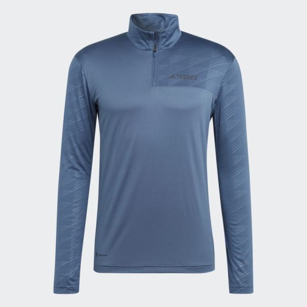 T-shirt à Demi-zip à Manches Longues Steel Terrex Multi Adidas