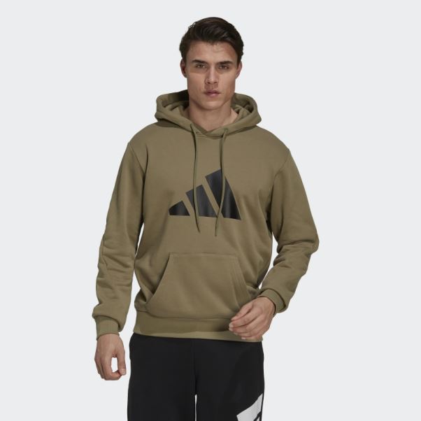 Sweat à Capuche Adidas Orbit Future Icons Logo Graphique Vert