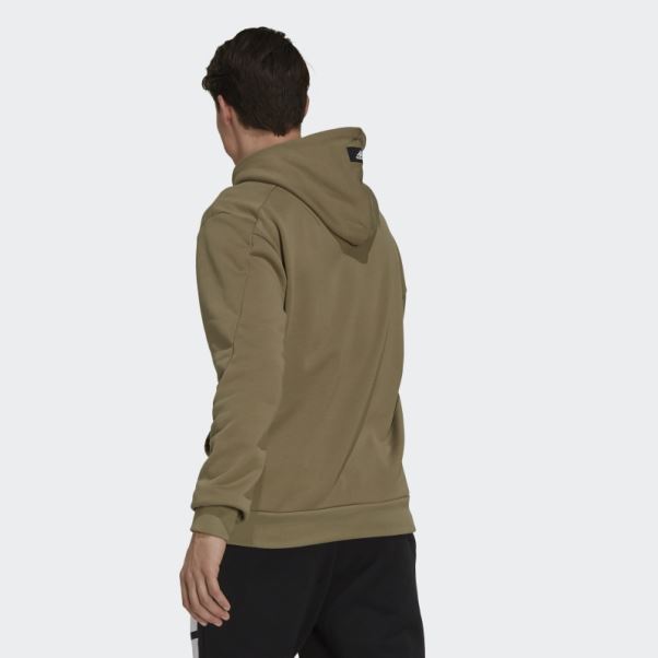 Sweat à Capuche Adidas Orbit Future Icons Logo Graphique Vert