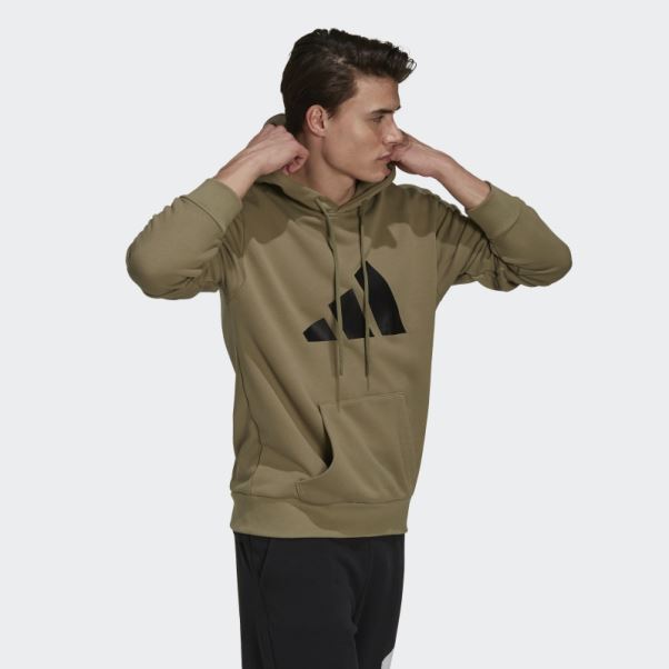 Sweat à Capuche Adidas Orbit Future Icons Logo Graphique Vert