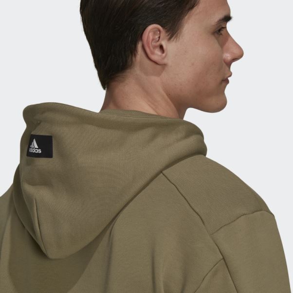 Sweat à Capuche Adidas Orbit Future Icons Logo Graphique Vert